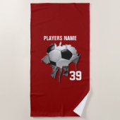 Serviette De Plage Soccer déchiré (Devant)
