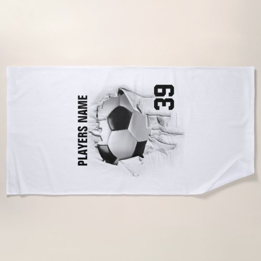 Serviette De Plage Soccer déchiré (Devant)