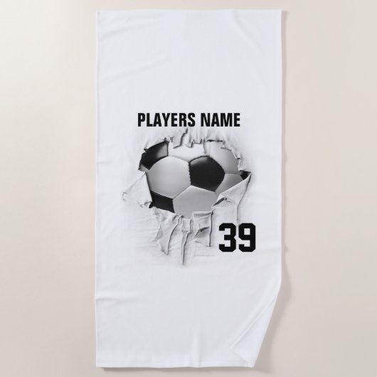 Serviette De Plage Soccer déchiré (Devant)
