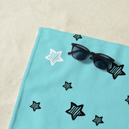 Serviette De Plage Soccer Love mignonne Star Filles Motifs Personnali (En situation)