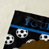 Serviette De Plage Soccer Nom personnalisé Enfants (En situation)