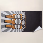 Serviette De Plage Société de brasserie artisanale personnalisée  (Devant)