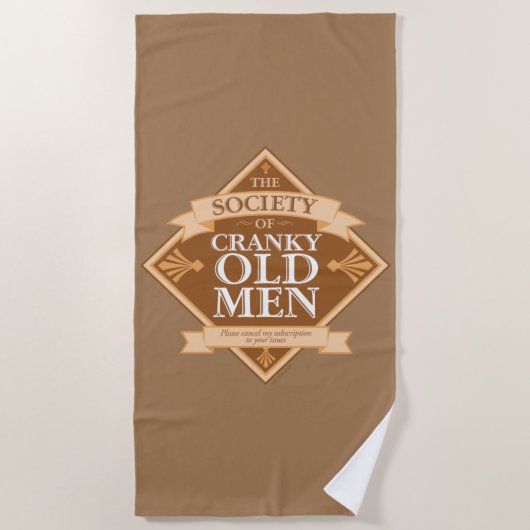 Serviette De Plage Société des vieux Cranky (Devant)