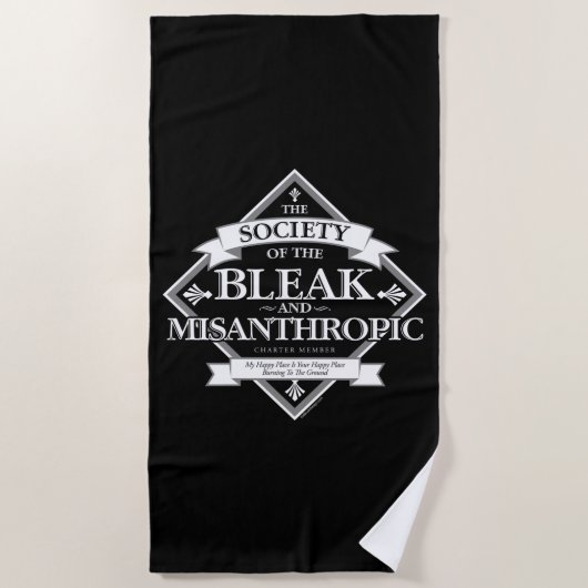 Serviette De Plage Société du Bleak & Misanthropic (Devant)
