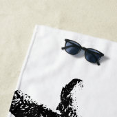 Serviette De Plage Société en courbes (En situation)