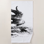 Serviette De Plage Société en courbes (Devant)