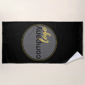 SERVIETTE DE PLAGE SOCIÉTÉ MODERNE ENTREPRISE PROPRE LOGO NOIR (Devant)