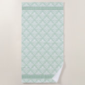Serviette de plage - Soft Jade Damask (Devant)