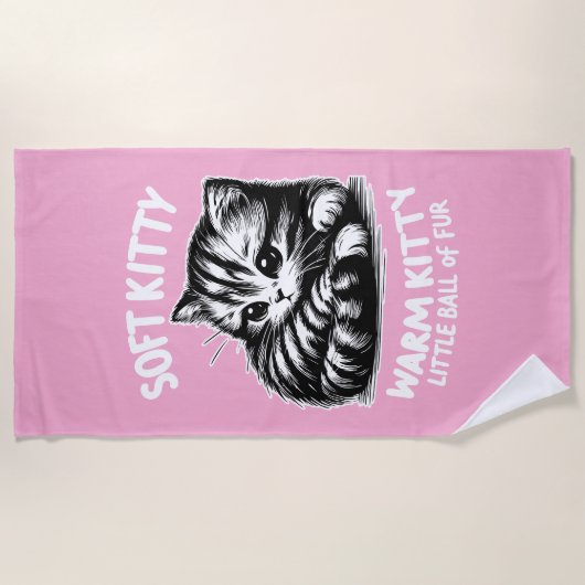 Serviette De Plage Soft Kitty (Devant)