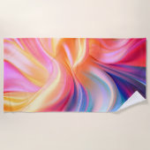 Serviette De Plage Soie pastel colorée (Devant)