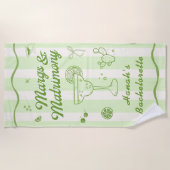 Serviette De Plage Soirée de célibat sur le thème de la Margarita (Devant)