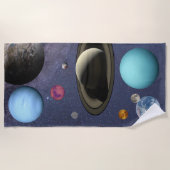 Serviette De Plage Solar system planets beach towel (Devant)