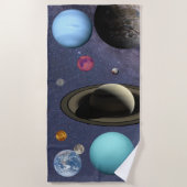 Serviette De Plage Solar system planets beach towel (Devant)