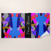 Serviette De Plage Soleil Afrocentré et amusant (Devant)