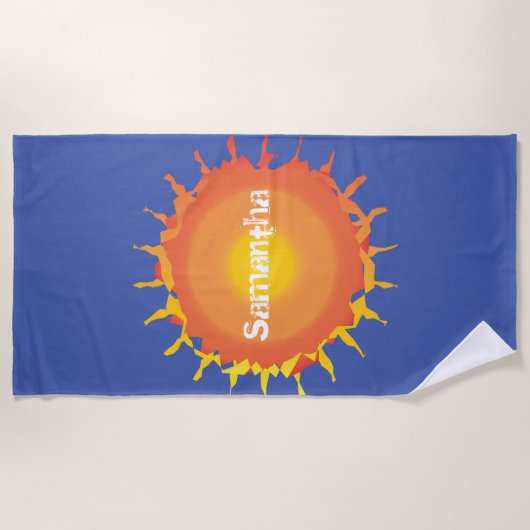 Serviette De Plage Soleil chaud (Devant)