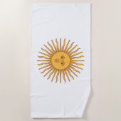 Serviette De Plage Soleil de mai (Soleil argentin) Beach Towne (Devant)