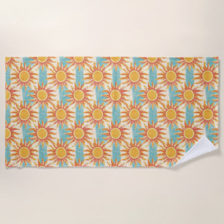 Serviette De Plage Soleil et rayures