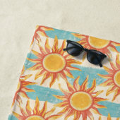 Serviette De Plage Soleil et rayures (En situation)