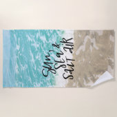 Serviette De Plage Soleil, Mer Et Air Salé (Devant)