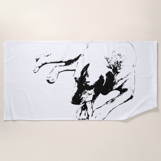 Serviette De Plage Soleil, sable et corde (Devant)