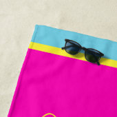Serviette De Plage Soleil Sable Sel Couleurs (En situation)