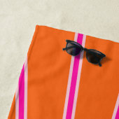 Serviette De Plage Soleil Sunrise Orange Et Rose Chaud Preppy Sunshin (En situation)