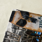 Serviette De Plage Soleil, Surf et Sable (En situation)