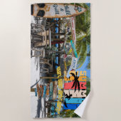 Serviette De Plage Soleil, Surf et Sable (Devant)