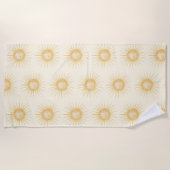 Serviette De Plage Soleils Jaune Orange (Devant)