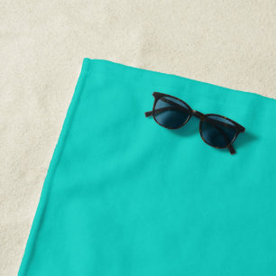 Serviette De Plage Solide clair turquoise