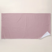Serviette De Plage solide rose muet (Devant)