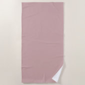 Serviette De Plage solide rose muet (Devant)