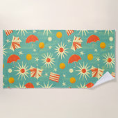 Serviette de plage Solstice d'été atomique (Devant)