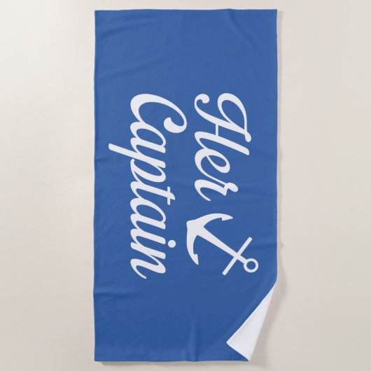 Serviette De Plage Son capitaine (Devant)
