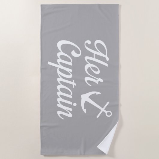 Serviette De Plage Son capitaine (Devant)