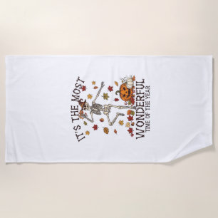 Serviette De Plage Son sorcier squelette dansant Halloween le plus me