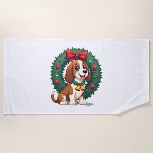 Serviette De Plage Sonneries de Basset Hound (Devant)