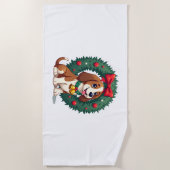 Serviette De Plage Sonneries de Basset Hound (Devant)