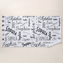 Sophia Typographie Noir Blanc