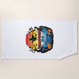 Serviette De Plage Sorcellerie Halloween Citrouilles Chauves-souris C