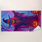 Serviette De Plage Sorcière mystérieuse dans Enchanted Woods Design (Devant)