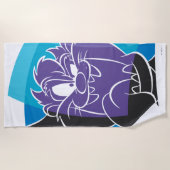 Serviette De Plage Sortie de langue TAZ™ stylisée (Devant)