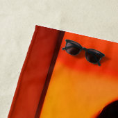 Serviette De Plage Sortie en orange - Gras Silhouette (En situation)