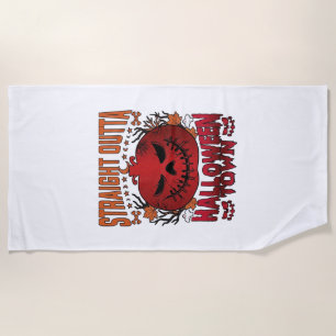 Serviette De Plage Sortis d'Halloween Town Fantômes de citrouille rou