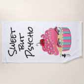 Serviette De Plage Sote rose Kawaii Cupcake Halloween (Devant)