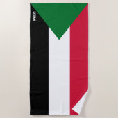 Serviette De Plage Soudan Drapeau splendide patriotique (Devant)