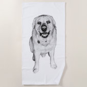 Serviette De Plage Sourire du jour ensoleillé (Devant)