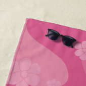 Serviette De Plage Sourire - rose (En situation)