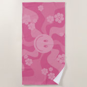 Serviette De Plage Sourire - rose (Devant)