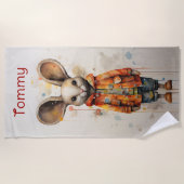 Serviette De Plage Souris Abstraite portant des vêtements (Devant)